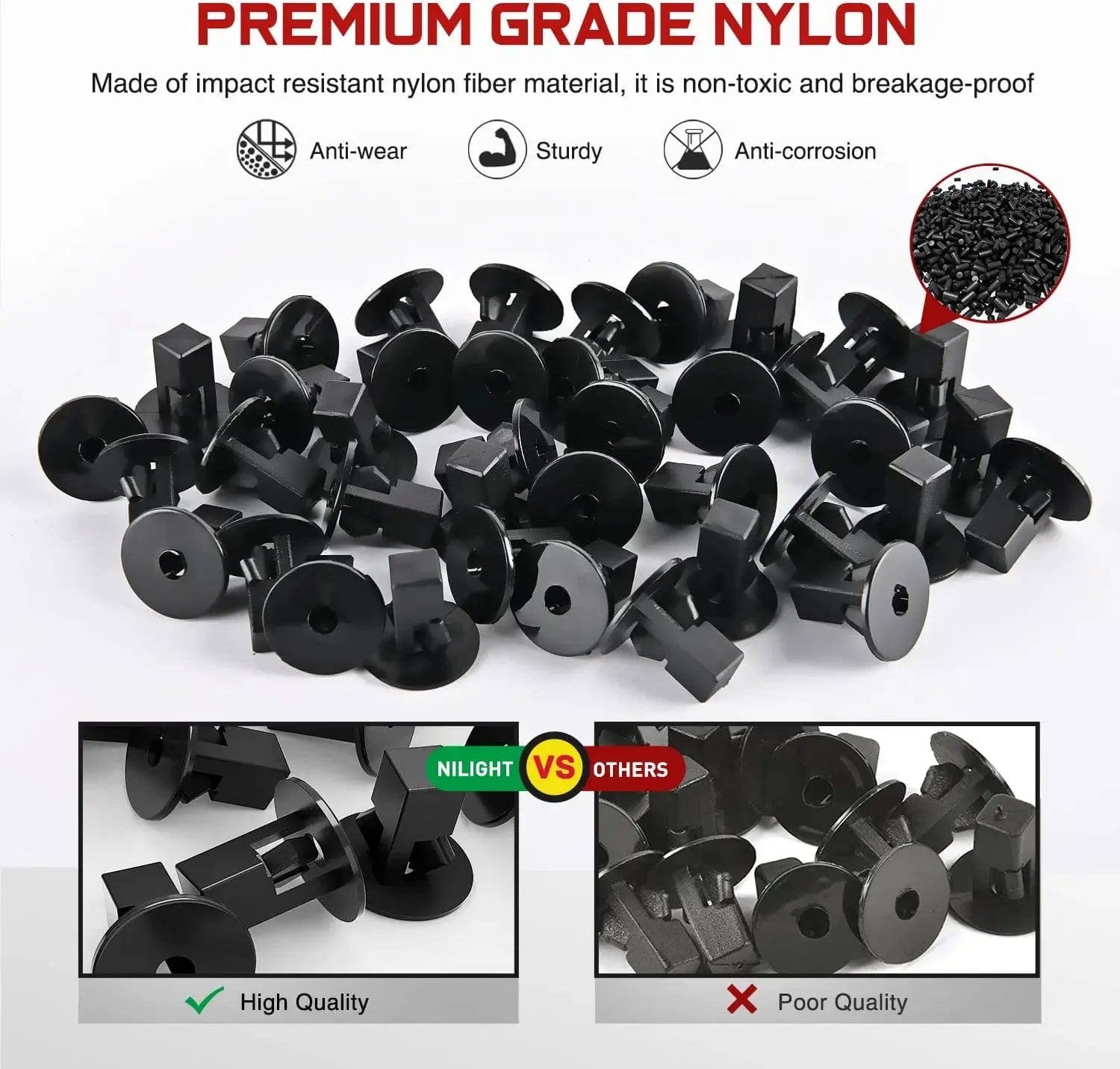 40 Pcs 20mm Hole 8mm Wheel Well Fender Liner Clips - Compatible with Lexus Scion Toyota - OEM Replacement Part #90189 06065 96706W100 90189A0002 - Perfect for Car Body Repair and Fender Liner Installation