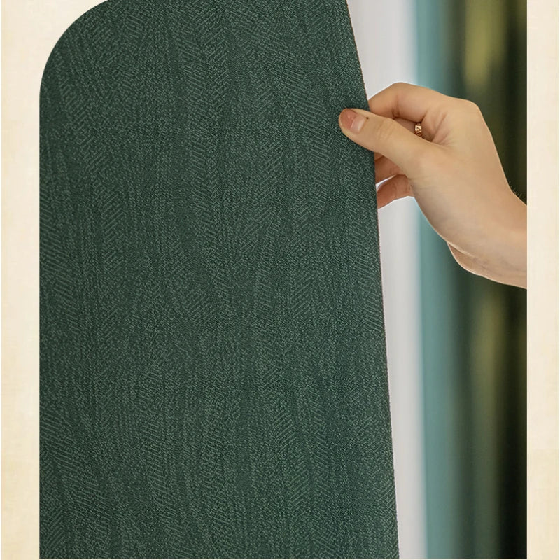 Claire Polyester Wavy Pattern Curtain Swatch - Elegant Window Treatment for Living Room, Bedroom & Home Decor