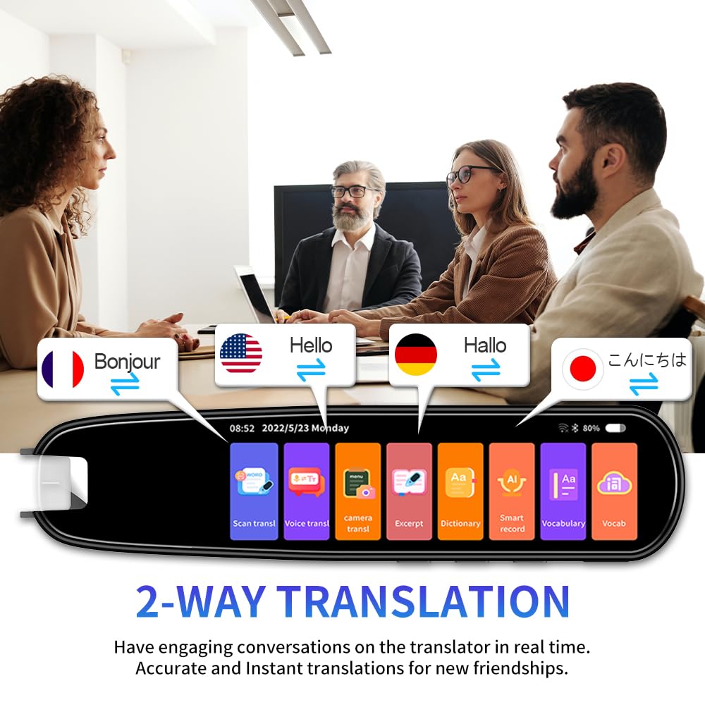 OwlClarity Translator Pen Scanner - 134 Language Portable OCR Text to Speech Device with 3.38