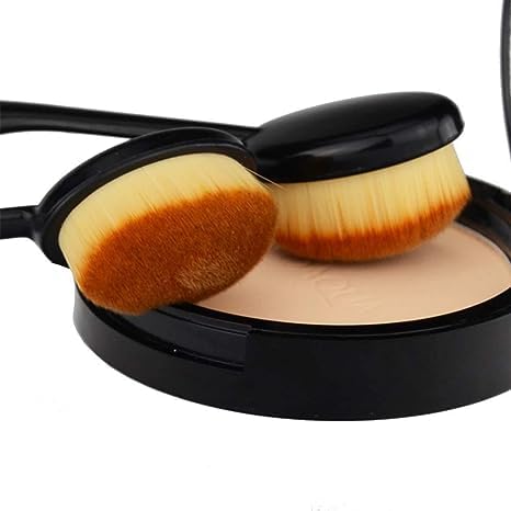 ELITEWAVE Professional Oval Foundation Brush - 2 Pack for Flawless Makeup Application, Perfect for Liquid & Cream Foundations - Ideal for Everyday Use & Professional Makeup Artists