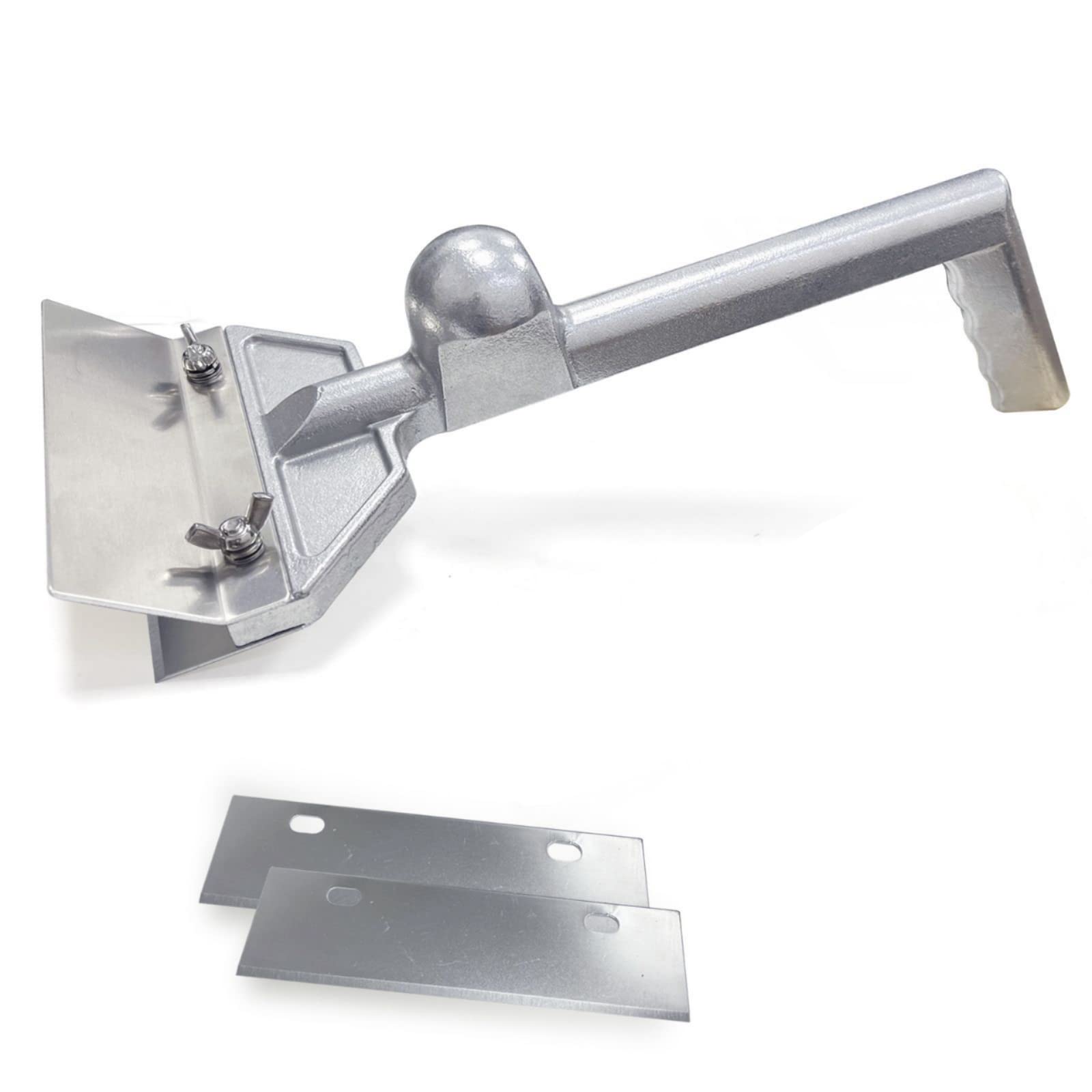 Heavy Duty Cast Iron Grill Scrapers Set with Replacement Blades - Commercial Griddle Cleaner for Restaurants, Diners & Outdoor BBQ - Perfect for Grill Maintenance and Cast Iron Surface Cleaning