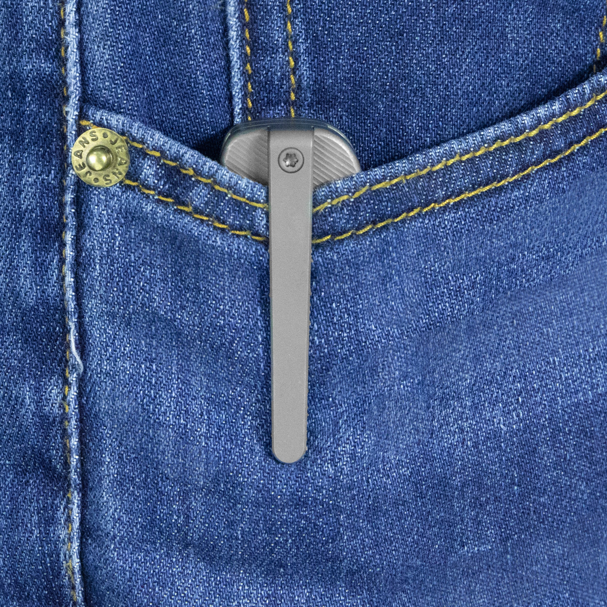 Kubey Supercell Pocket Knife - Premium Titanium Handle & 14C28N Steel Blade (3.46