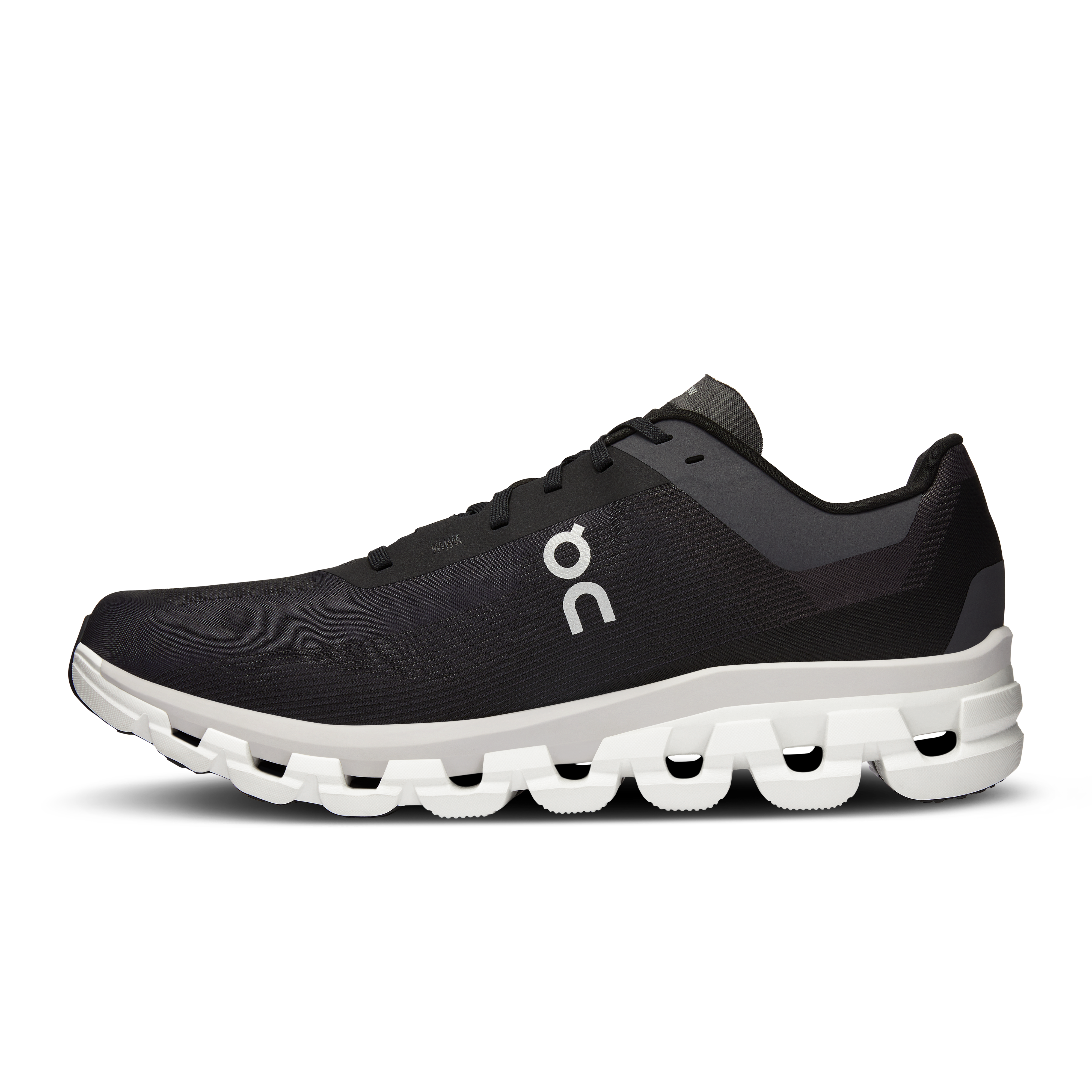 On Running Men's Cloudflow 4 Running Shoes - Lightweight & Breathable Black/White for Jogging, Gym Workouts & Daily Wear