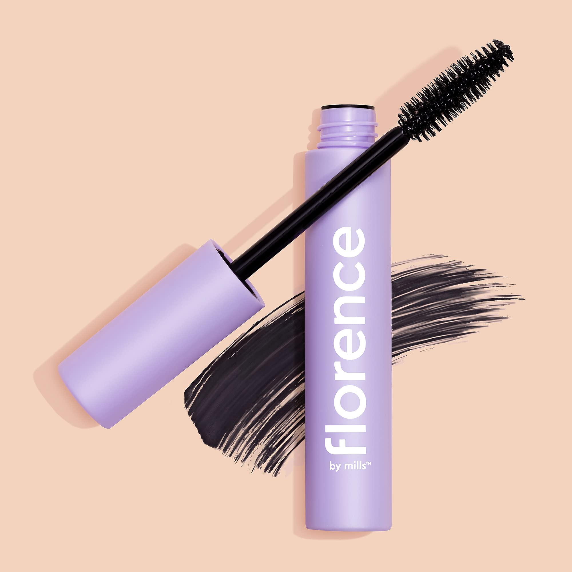 florence by mills Built to Lash Volumizing Mascara - Black, 0.3 oz / 9 mL - Lengthening & Defining for Natural Everyday Look | Perfect for School, Work & Date Night