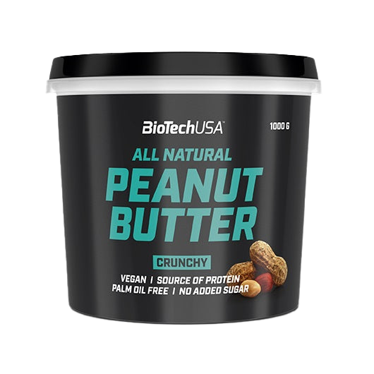 BioTechUSA Crunchy Peanut Butter 1000g - High Protein, Natural Ingredients for Fitness & Healthy Snacking | Perfect for Smoothies, Toast & Post-Workout Recovery