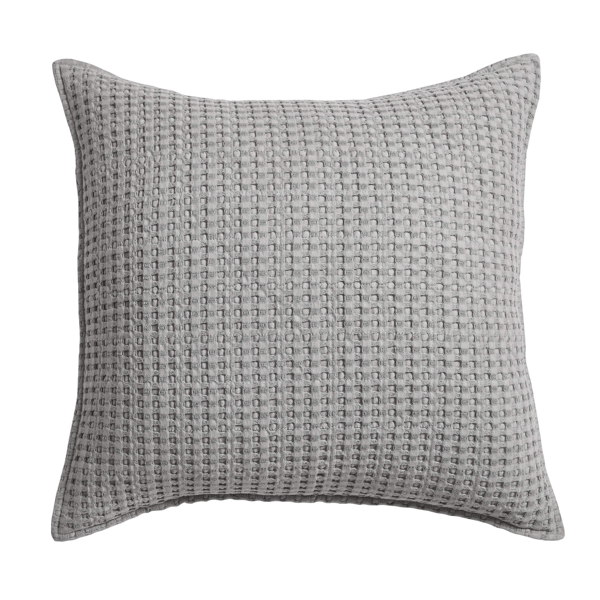 Mills Waffle Square Pillow - Soft & Stylish Decorative Throw Pillow for Couch, Bed, Sofa - Perfect for Living Room, Bedroom & Home Decor