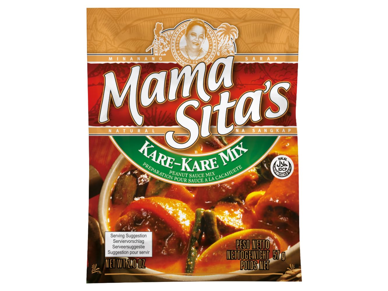 Mama Sita's Peanut Kare-Kare Sauce Mix 57g - Authentic Filipino Flavor for Stews, Vegetables & Rice Dishes - Perfect for Home Cooking & Filipino Cuisine Lovers