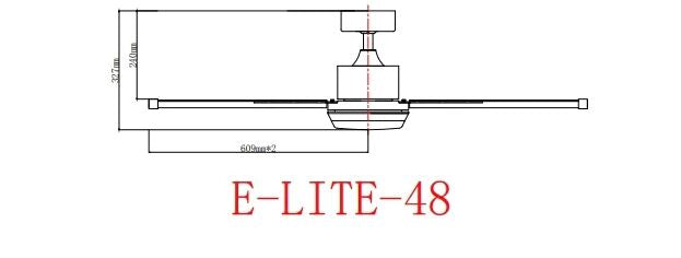 Fanco DC Elite 48 Inch Ceiling Fan with Remote Control - Energy Efficient Quiet Blades for Bedroom, Living Room & Outdoor Covered Patio