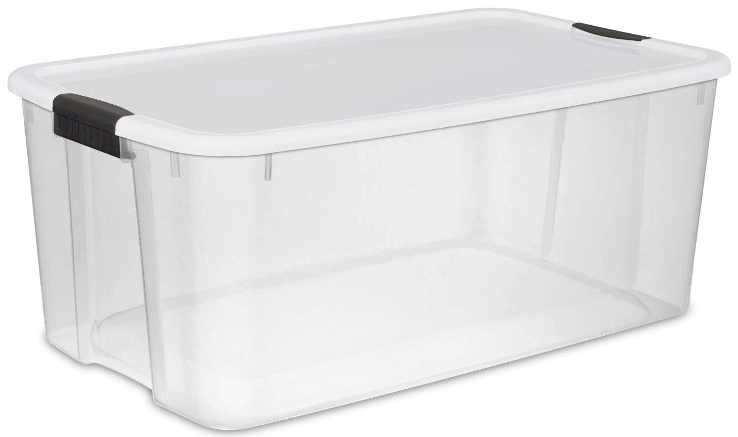 Sterilite 116 Quart & 66 Quart Clear Storage Tote Boxes - 4 Pack & 6 Pack Multipurpose Organizing Containers for Home, Office, Garage, Closet & Toy Storage - Durable Stackable Plastic Bins for Organization & Decluttering
