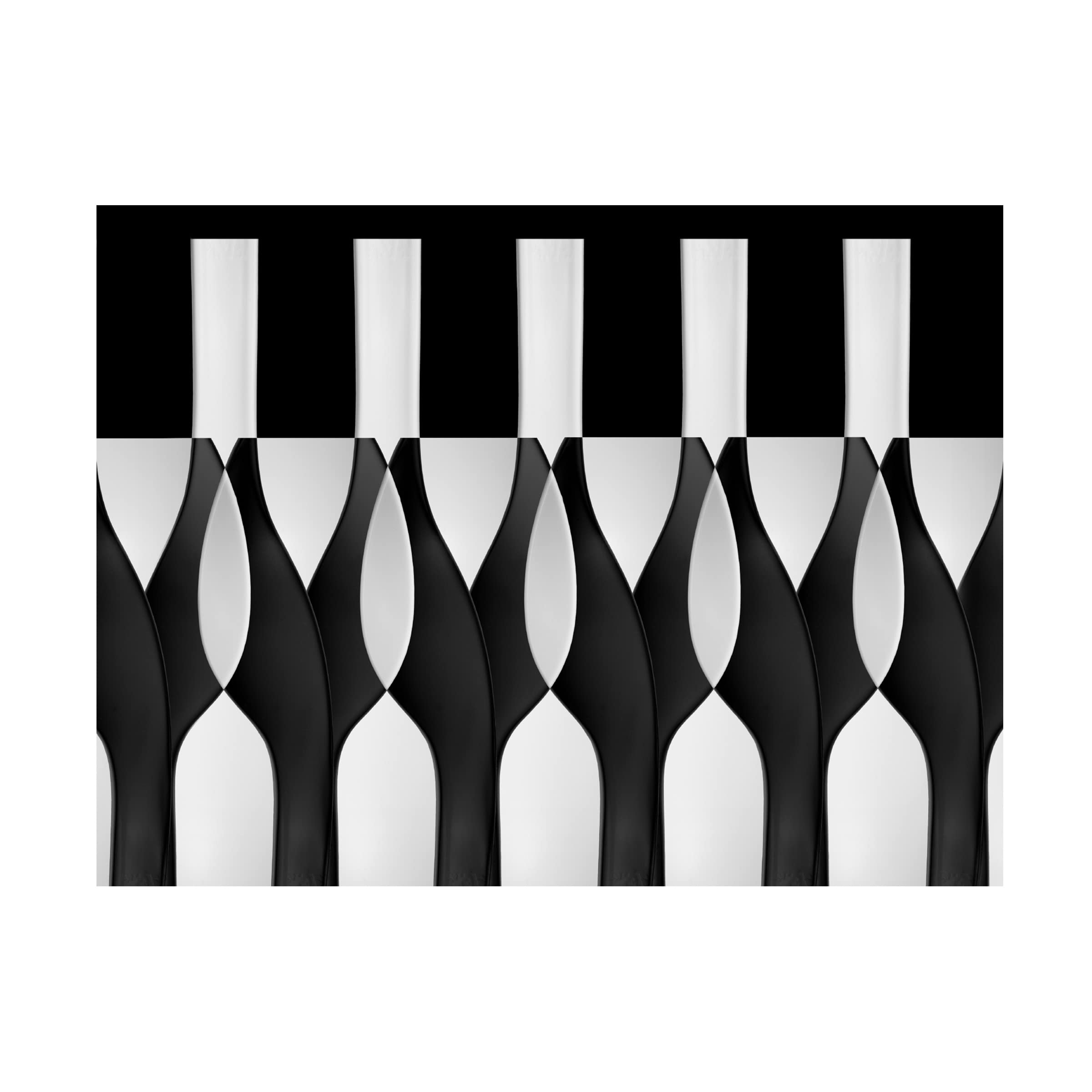 Jacqueline Hammer 'Spoons Abstract Bottles Glasses Candles' Canvas Wall Art Print - Modern Home Decor for Living Room, Bedroom & Office