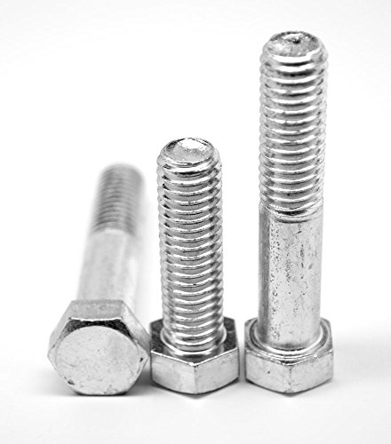 M10 x 1.50 x 70mm Coarse Thread DIN 931 Class 8.8 Hex Cap Screw - Medium Carbon Steel Zinc Plated (Pack of 350) - Ideal for Automotive, Machinery & Construction Applications