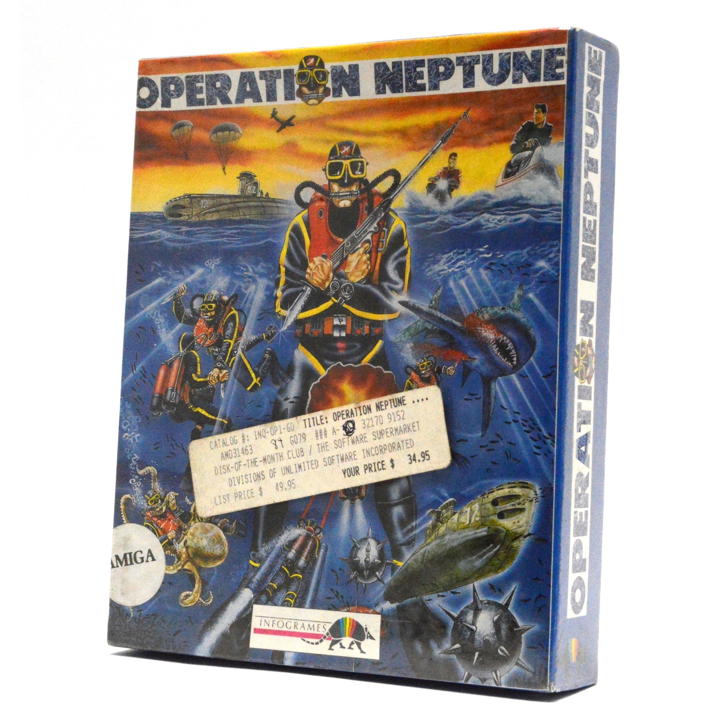 New AMIGA OPERATION NEPTUNE Factory Sealed Vintage Computer Game - Disk of the Month Club - Perfect for Retro Gaming Enthusiasts & Collectors