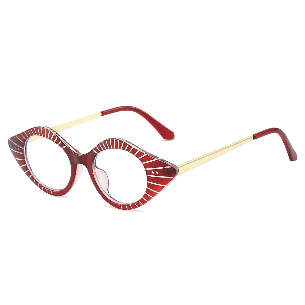 CCspace Women's Full Rim Small Cat Eye Plastic Eyeglasses 57281 - Stylish Retro Frame for Oval & Heart Face Shapes | Perfect for Office, Reading & Fashion Accessories