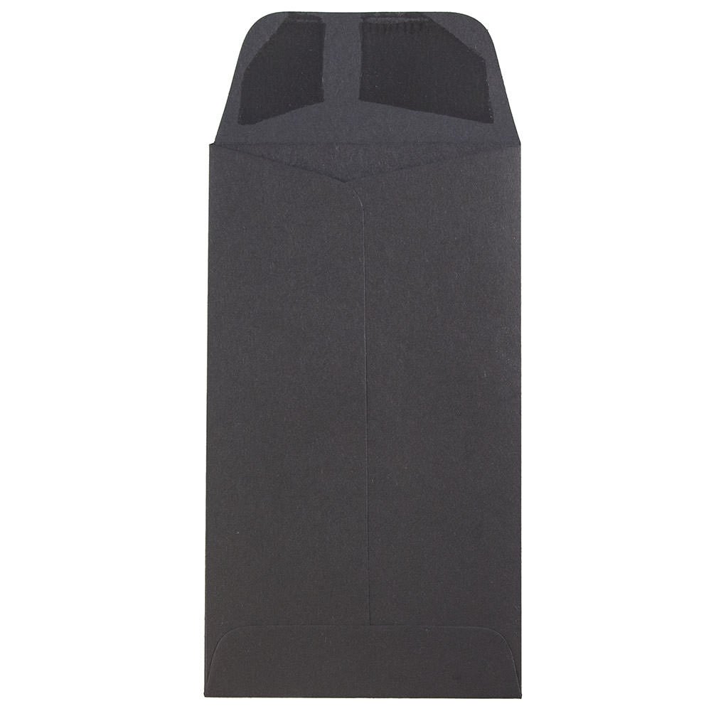 Premium JAM PAPER #6 Coin Business Envelopes - 3 3/8 x 6 Inches - Smooth Black Finish - Bulk Pack of 1000/Carton - Perfect for Mailing Coins, Cash, Checks, and Business Documents