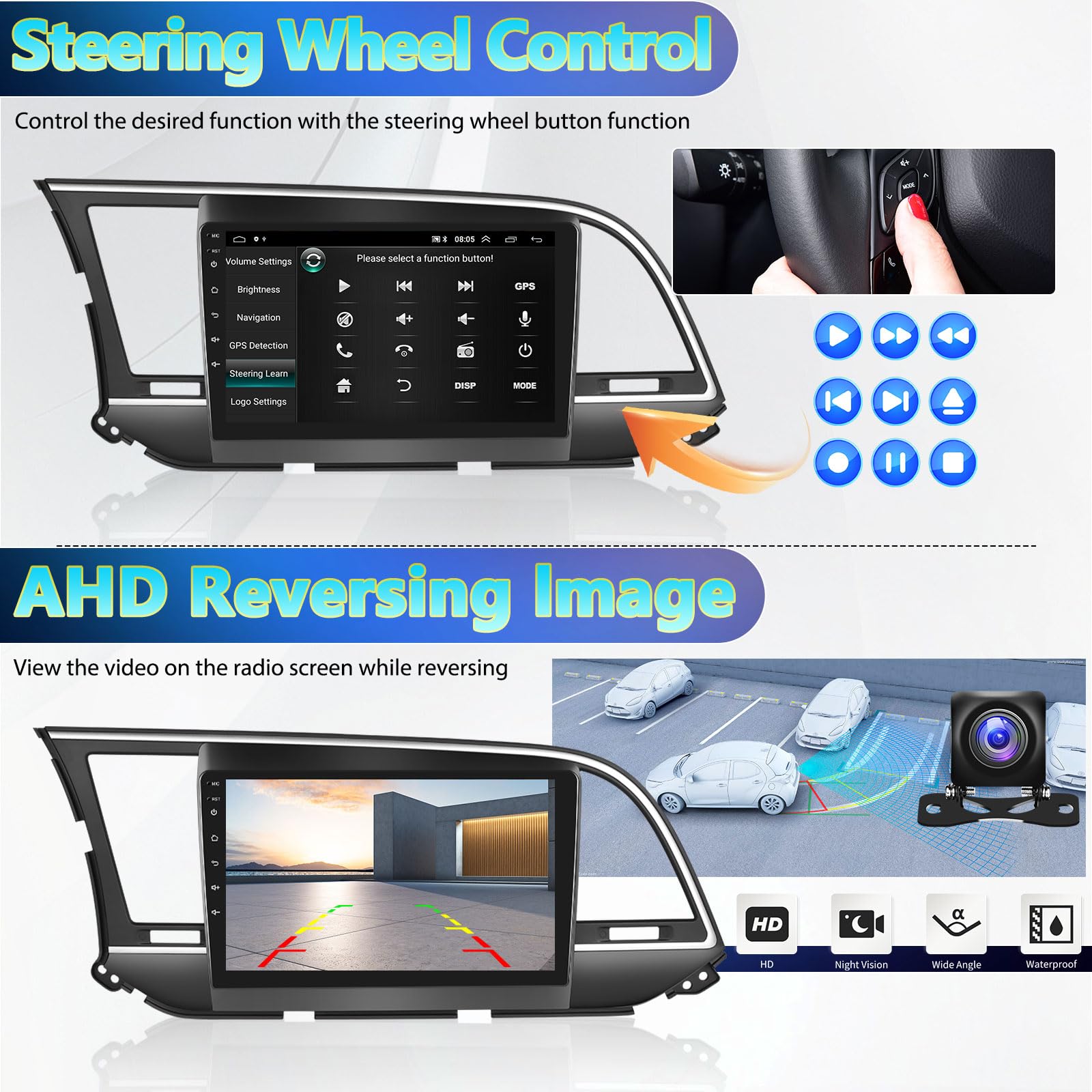2+64GB Android 13 Car Stereo for Hyundai Elantra 2016-2018 | 9
