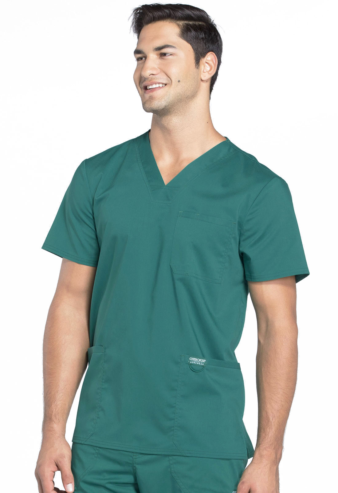 Men's 3 Pocket V-Neck Scrub Top - Comfortable Medical Uniform for Doctors & Nurses (Sizes 2XL to 5XL) - Perfect for Hospitals, Clinics & Healthcare Professionals