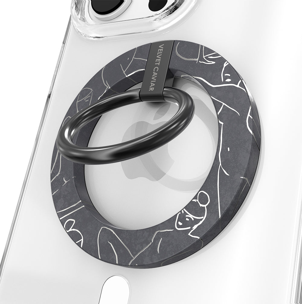 MagSafe Grip Ring for iPhone - Beautiful Bodies Smoke - Secure Phone Holder for Car, Gym & Outdoor Activities