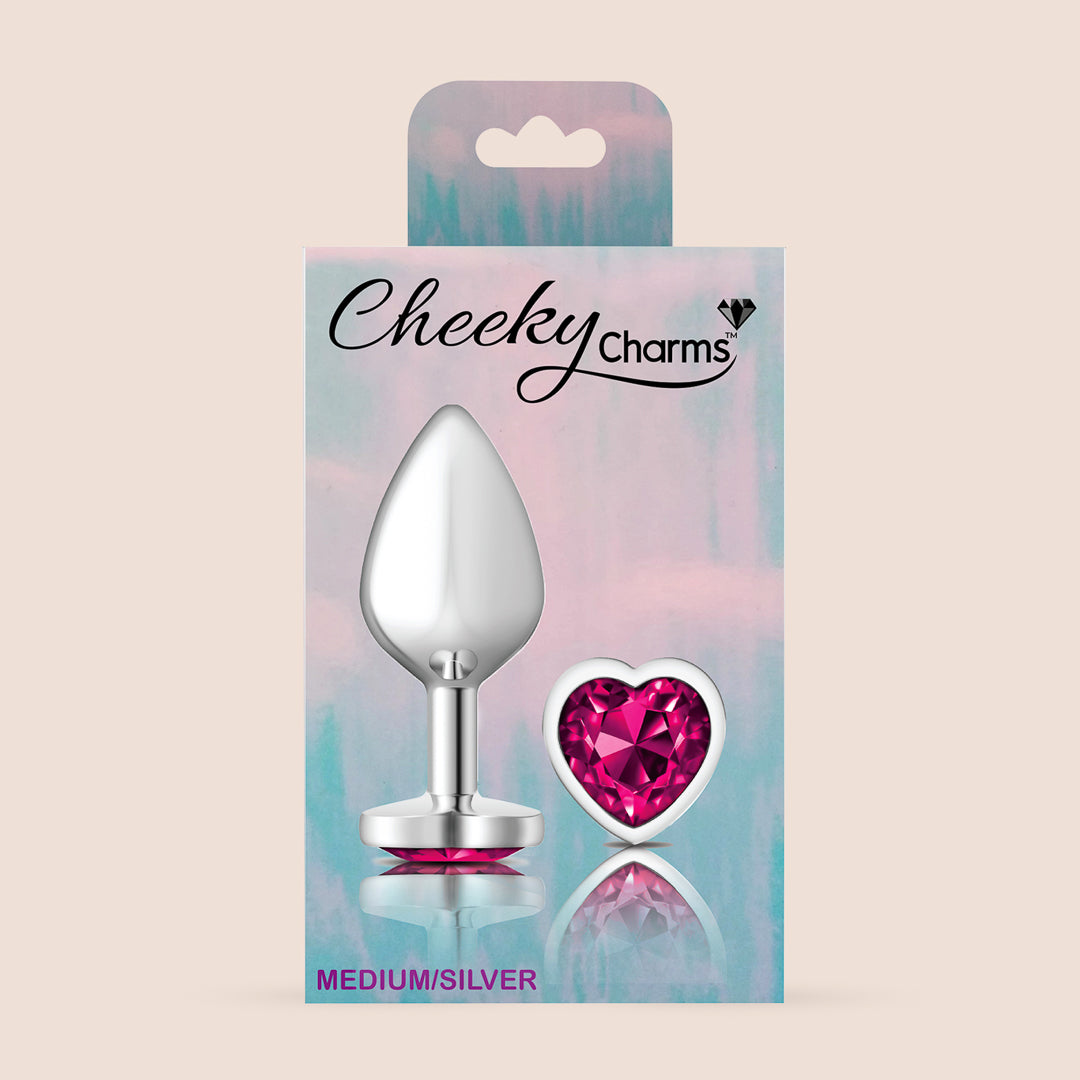 Cheeky Charms Silver Heart Plug - Lightweight Metal Booty Jewelry for Belly Button & Body Piercing | Perfect for Parties, Festivals & Everyday Wear
