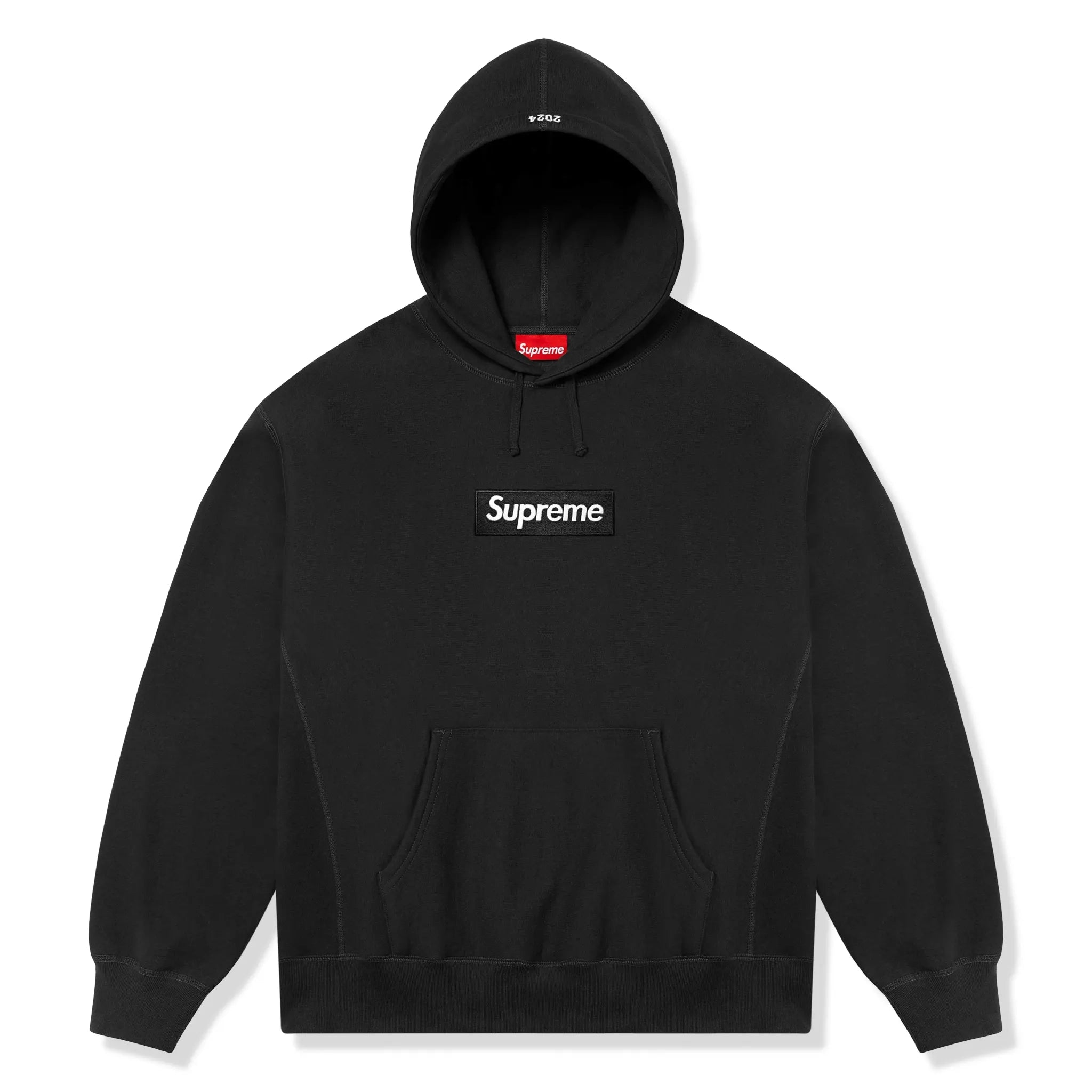Supreme Box Logo Black Hoodie for Men & Women | Winter Streetwear Fashion | FW24 Collection | Perfect for Urban Outfits & Casual Wear