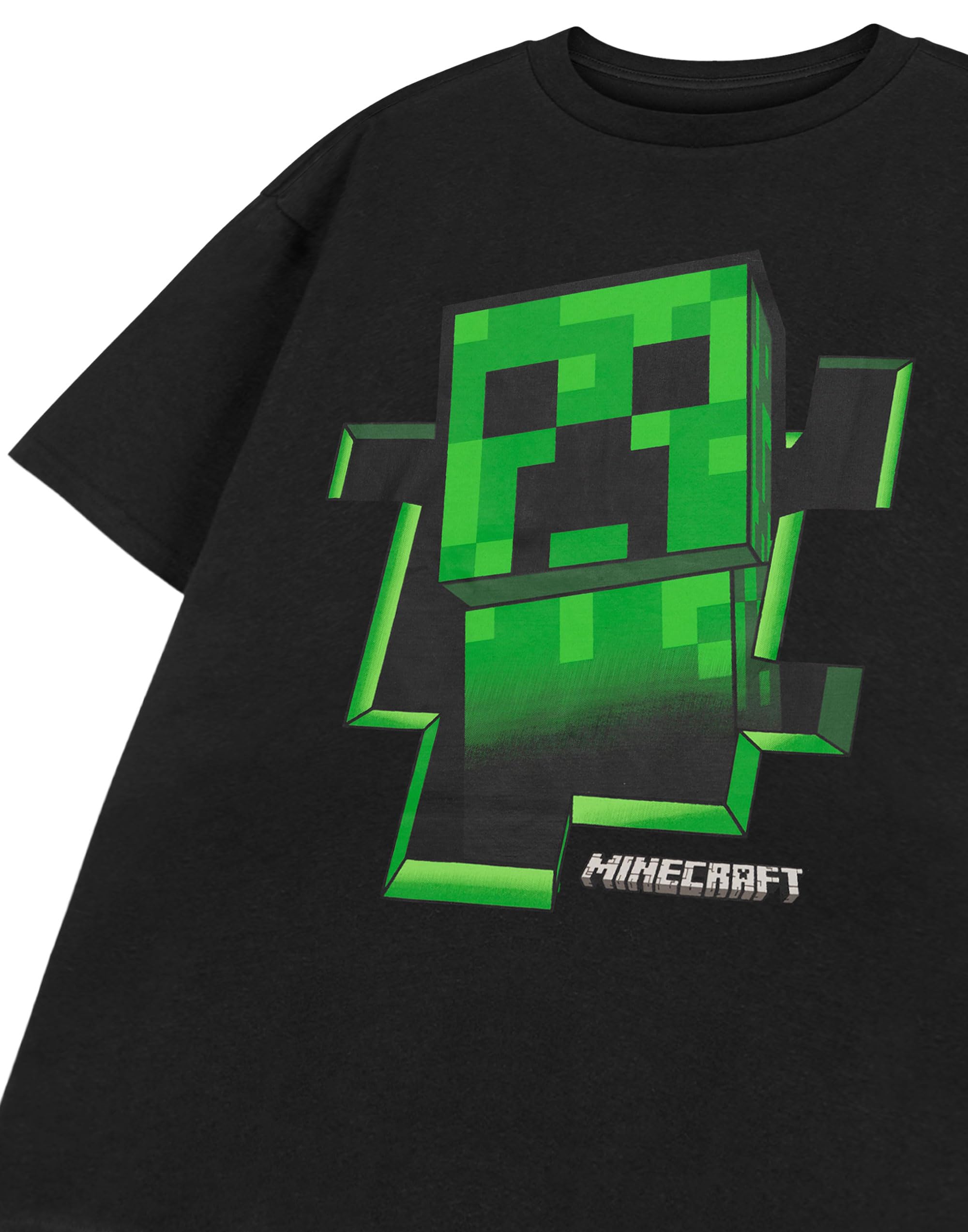**Minecraft T-Shirt for Boys - Kids Creeper Gamer T-Shirt | Short Sleeve Black Tee for Boys | Perfect for Gaming, Birthday Gifts & Everyday Wear**