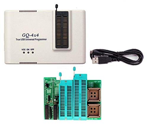 GQ-4X4 USB Universal 40-Pin Programmer with 16-Bit EPROM Adapter - Supports 28F102, 27C400, 27C800, 27C160, 27C322, 27C1024, 27C2048, 27C4096, 27C4002, M27C322 Chips - Ideal for Electronics Repair, Microcontroller Programming, and EPROM Burning