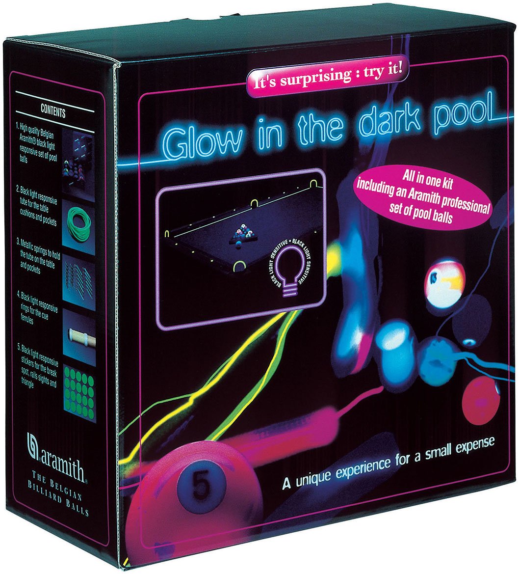 Aramith Premium Glow in the Dark Billiard Ball Set - Professional Pool Table Accessories for Night Games & Entertainment
