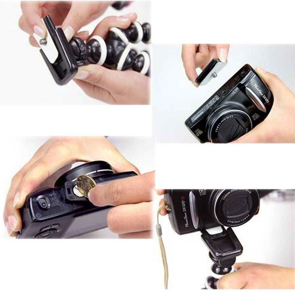 Octopus Camera Tripod - Walway Flexible Phone Holder Stand with Quick-Release Plate for Smartphone, Camera, GoPro, Action Camera & DSLR - Perfect for Travel Vlogging, Selfies & Outdoor Photography