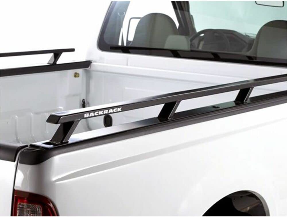 RealTruck Backrack Side Rails for 2019-2025 RAM 1500 with 6.5' Bed (No RAMbox) | Black No-Drill Installation | Compatible with 21