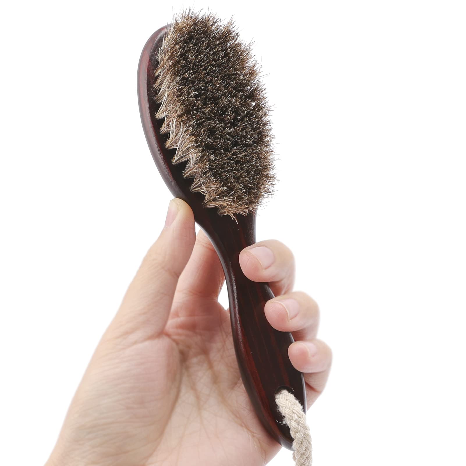 Professional Barber Fade Brush for Men - Boar Bristle Beard & Neck Duster with Wood Handle - Styling & Cleaning Brush for Grooming, Haircut Fades & Beard Care - Perfect for Home & Salon Use
