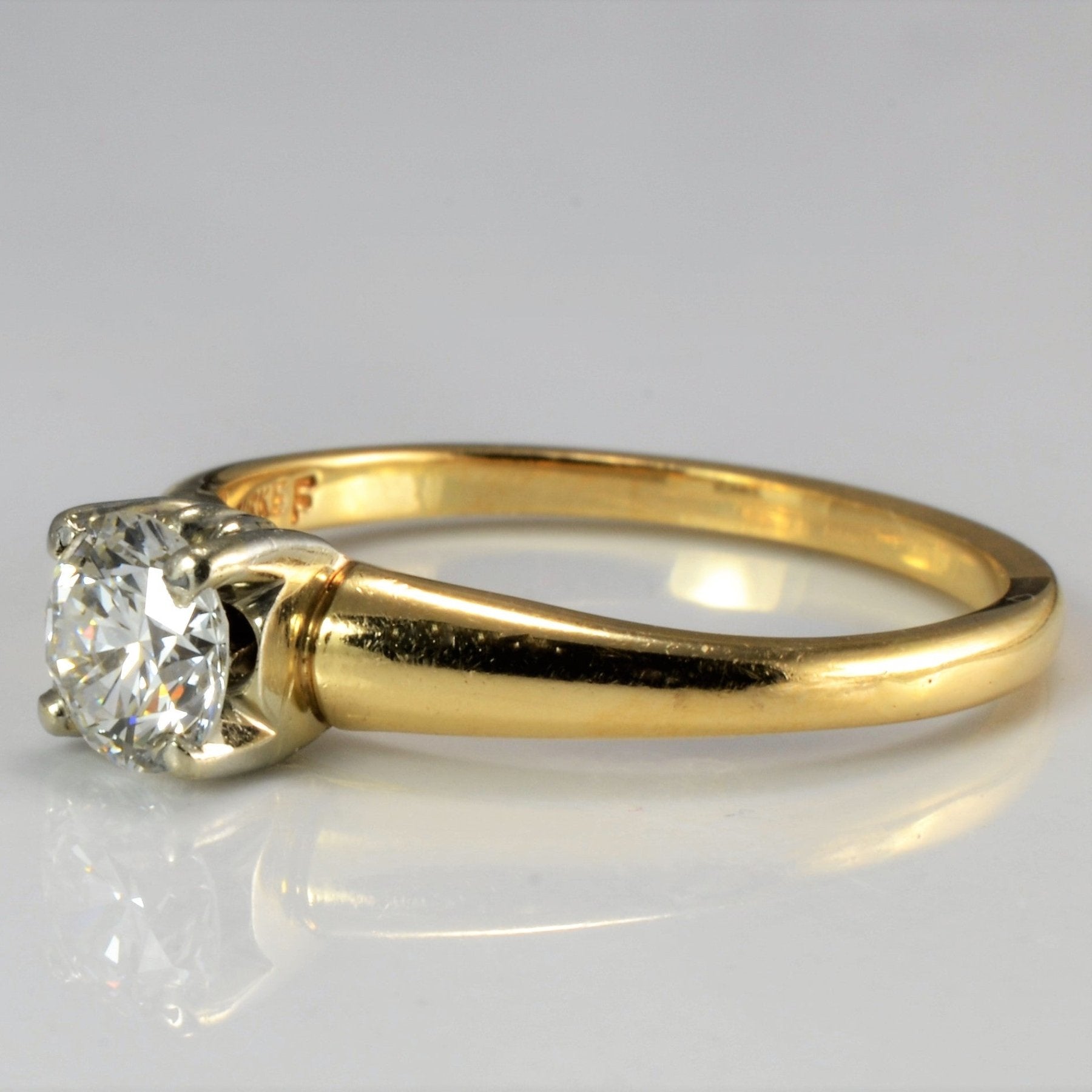 0.60ct Solitaire Diamond Engagement Ring for Women | Size 7.5 | 14K White Gold | Perfect Proposal Gift for Weddings & Anniversaries