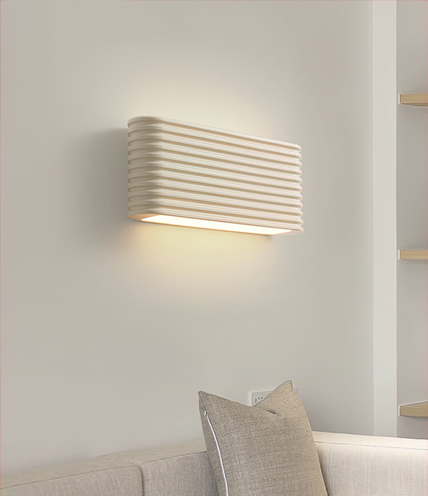 Modern Dresscode Wall Sconce Light Fixture - Plug-in or Hardwired Indoor/Outdoor Wall Lighting for Living Room, Bedroom, Patio & Hallway