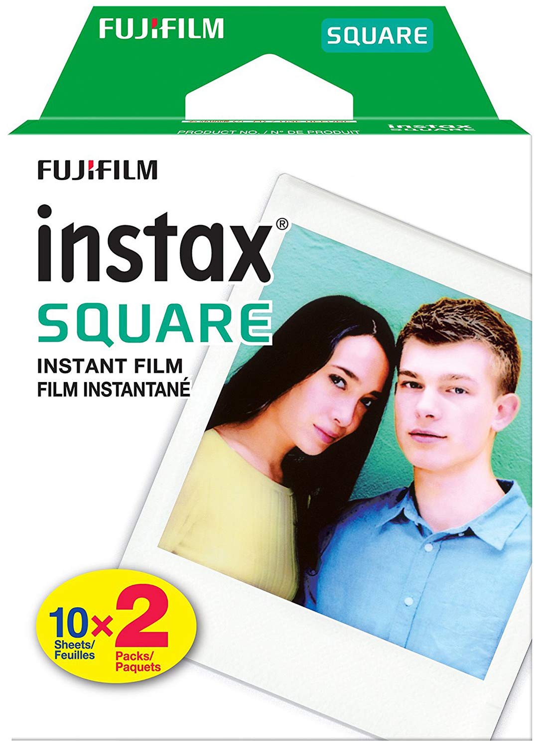 Fujifilm Instax Square Twin Pack Instant Film (2 Pack) - Perfect for Parties, Travel & Memory Keeping
