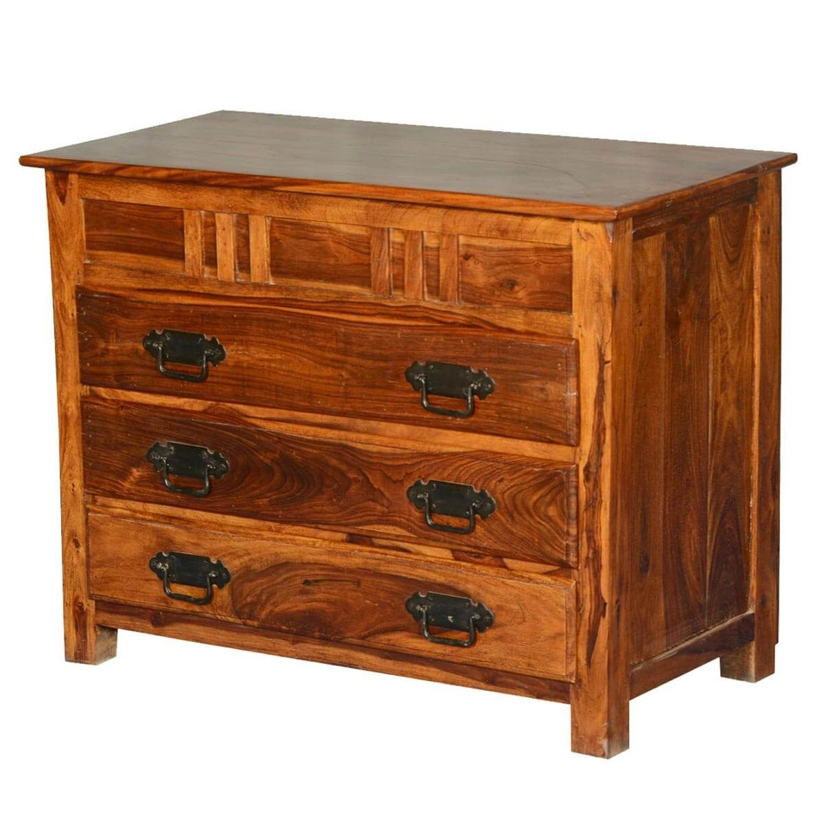 Premium Indian Solid Wood 3-Drawer Small Dresser Chest | Compact Storage for Bedroom, Nursery & Dorm | Handcrafted Wooden Dresser with Smooth Gliding Drawers