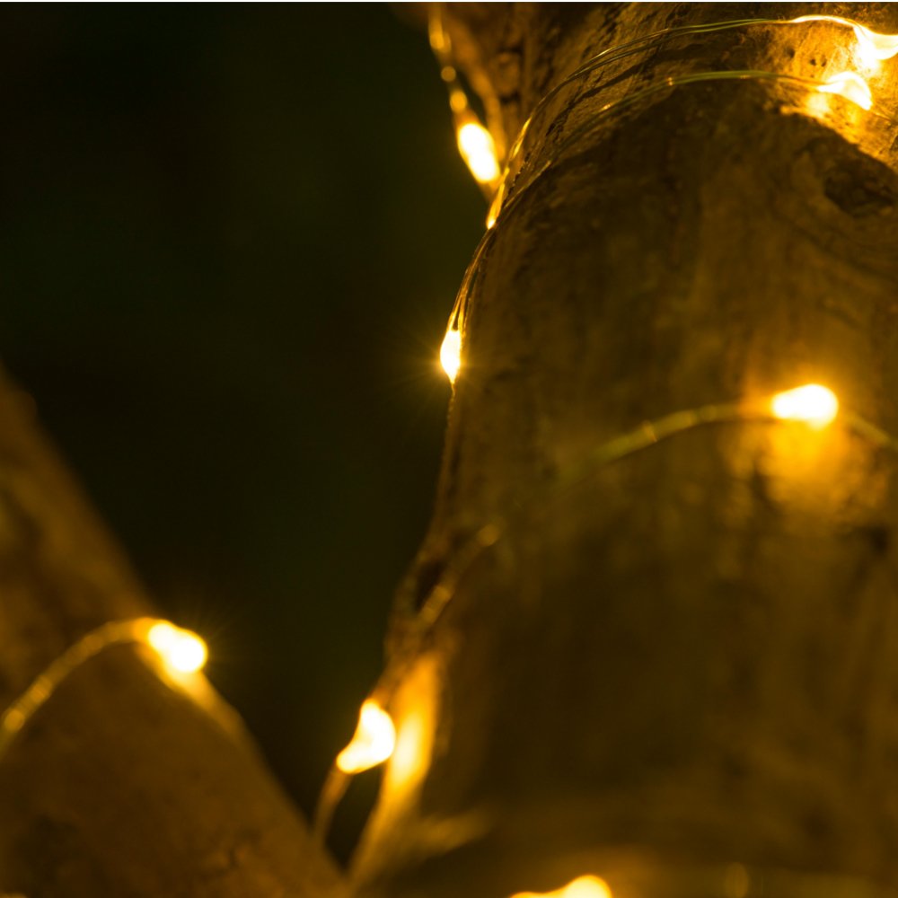 Solar LED String Lights 40ft - Waterproof Outdoor/Indoor for Garden, Patio, Party