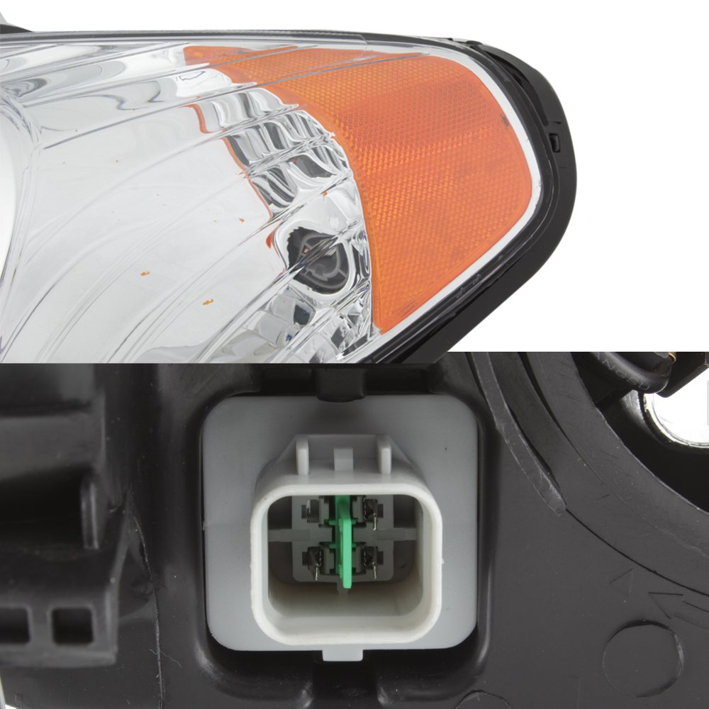 AKKON Chrome Housing Clear Lens Headlight Assembly Full Set for 2006-2011 Hyundai Accent - Upgrade Your Car Lighting for Night Driving & Enhanced Visibility