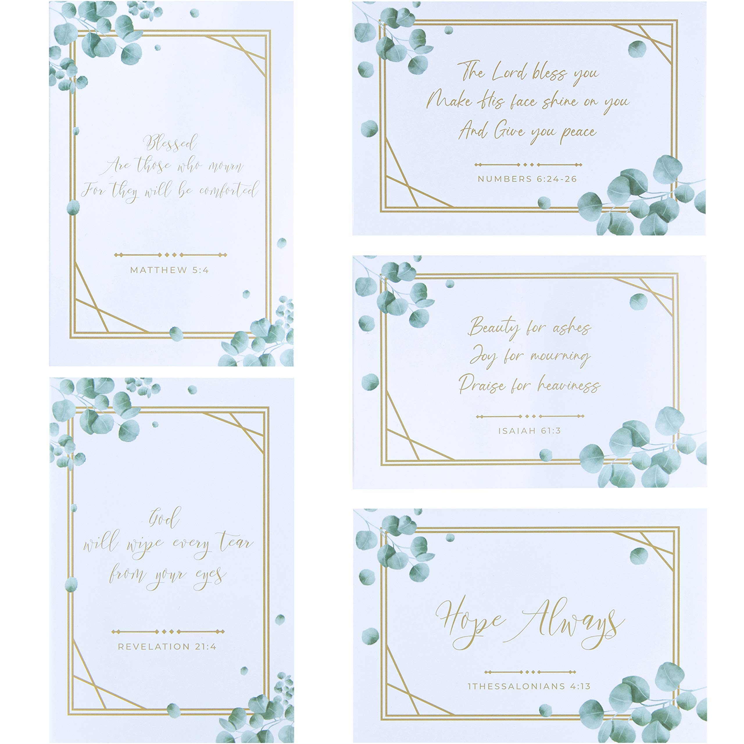 25-Pack Religious Christian Sympathy Cards with Envelopes - Inspirational & Motivational Greeting Cards for All Occasions | Thinking of You, Blank Cards for Church, Funeral, Memorial Services & Spiritual Comfort