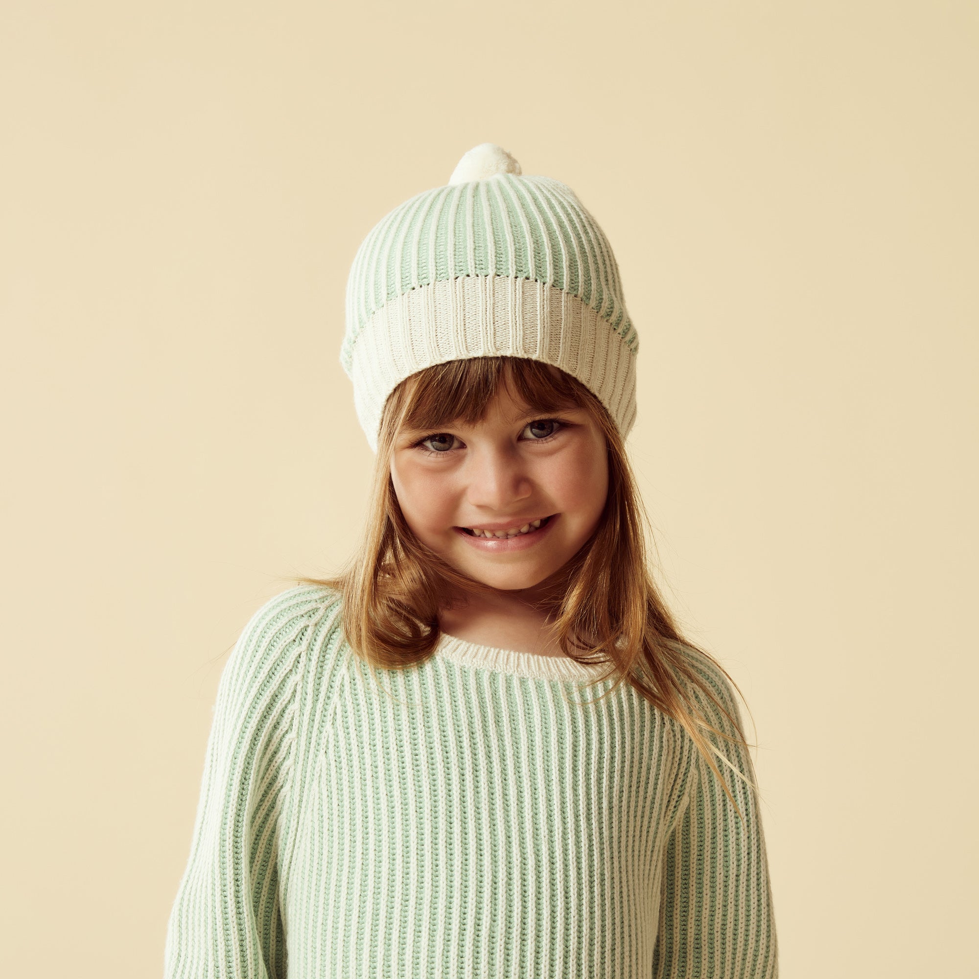 Stylish Mint Green Knitted Ribbed Beanie for Women & Men - Winter Warm Hat for Outdoor Activities, Hiking, and Casual Wear