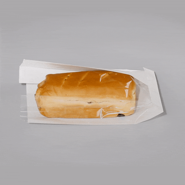 Premium White Paper Large Bread Bags with Side Window - 6 x 2 3/4 x 11 1/2 Inches - Pack of 100 - Perfect for Bakeries, Cafes & Food Packaging