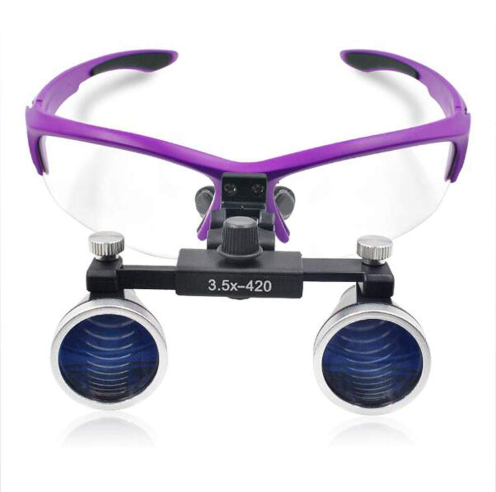 BD.Y 3.5X Dental Loupes with LED Light - Surgical Magnifying Glasses for Dentists & Jewelers - Binocular Loupe Headset with Adjustable Head Lamp & Carrying Case - Perfect for Dental Procedures, Jewelry Making & Precision Work