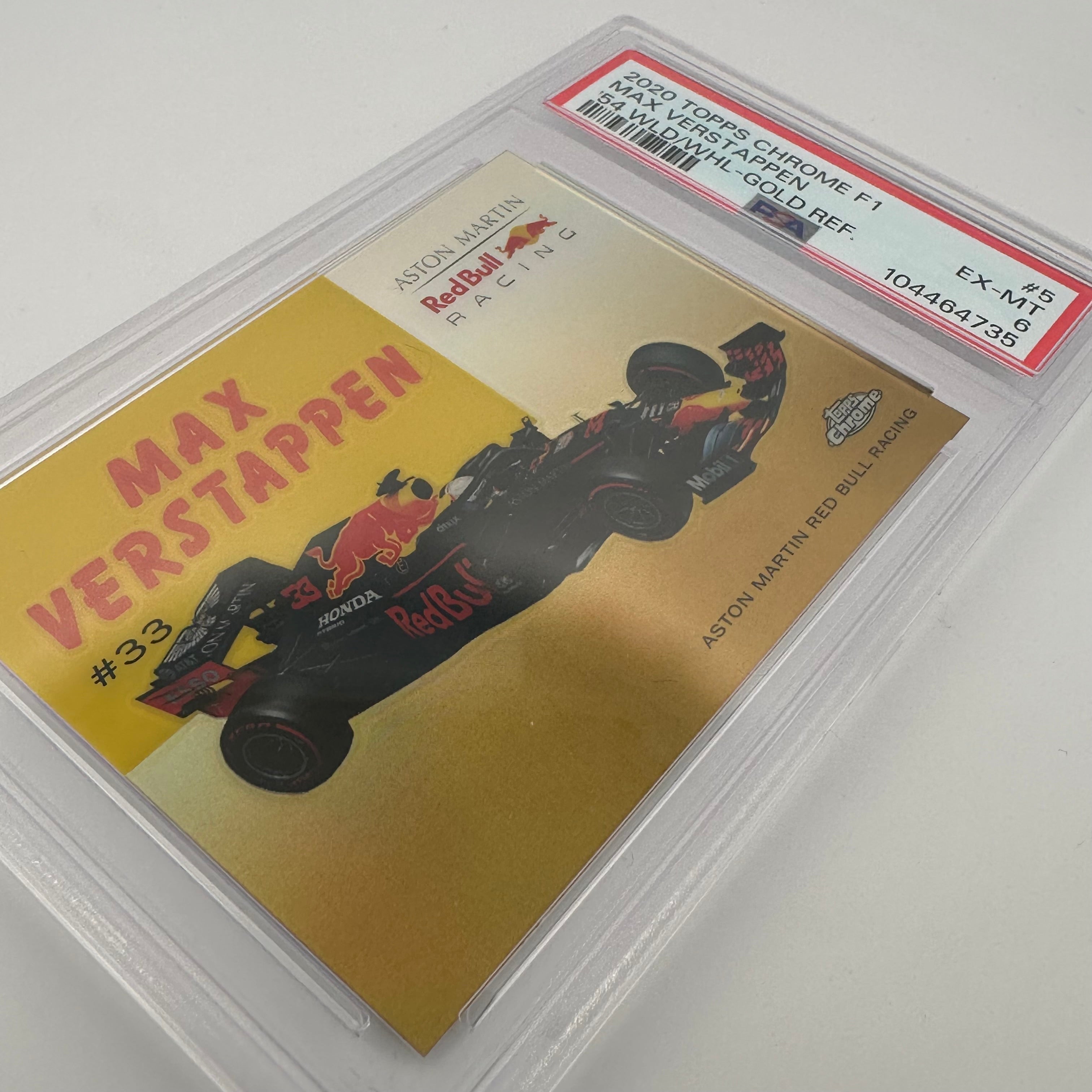 2020 Topps Chrome F1 PSA 6 Max Verstappen #54W 5 Gold Parallel 31/50 - Rare Racing Collectible for F1 Fans & Sports Card Investors