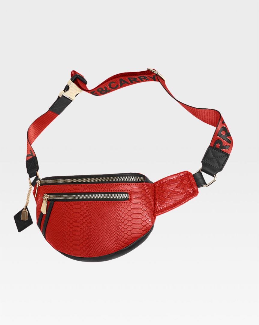 **Apollo 1 Fanny Pack for Men & Women - Adjustable Waist Bag in Red - Perfect for Hiking, Travel, and Everyday Use**