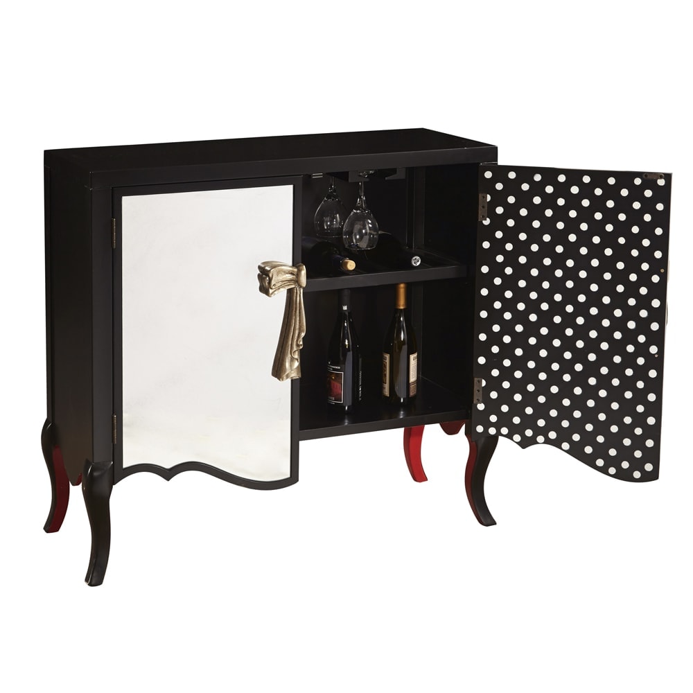Vintage Wooden Accent Cabinet with Carved Details - Perfect for Living Room, Bedroom, or Entryway Storage & Decor