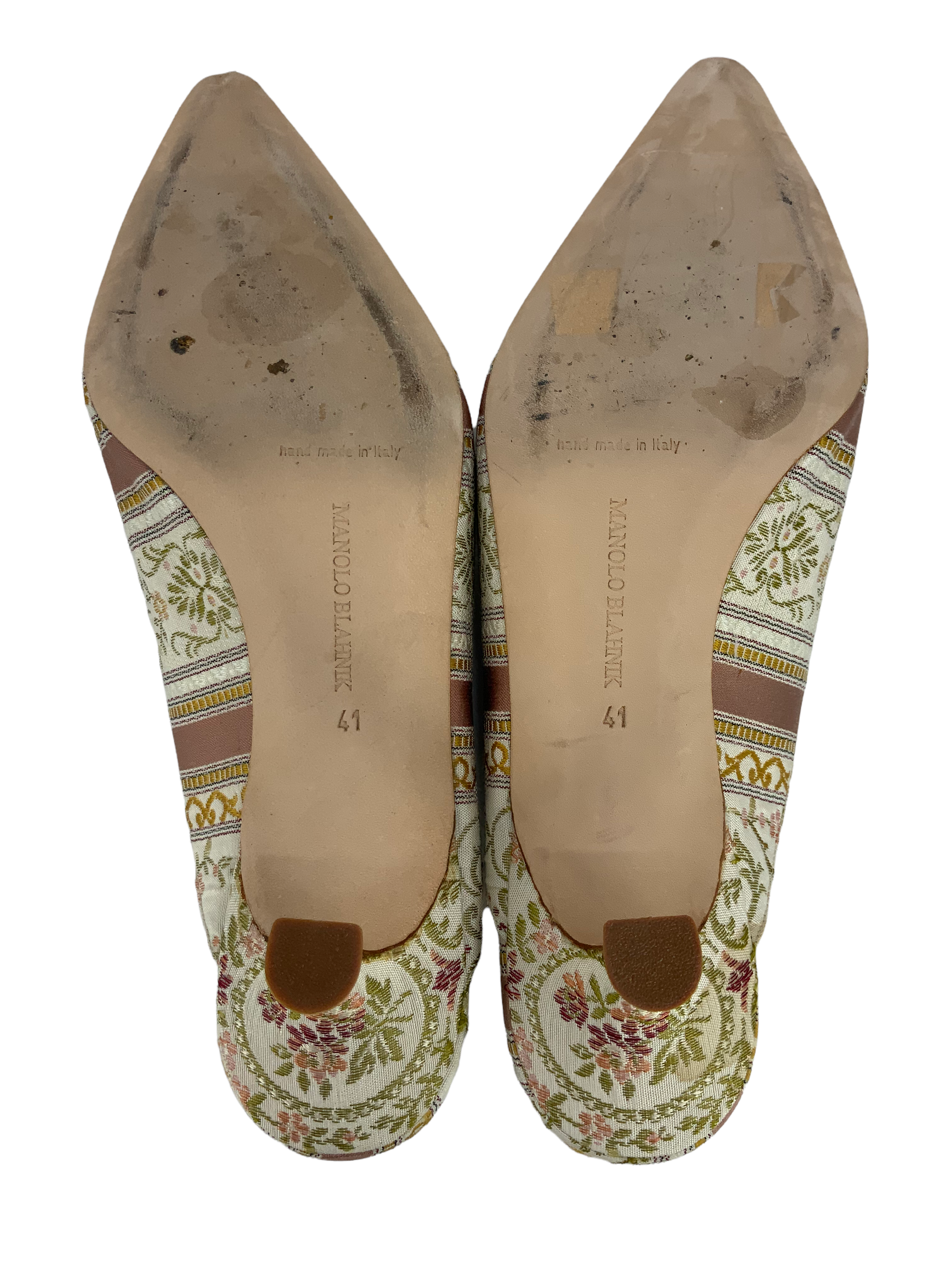 Manolo Blahnik Floral Embroidered Mules - Women's Size 11 | Luxury Designer Slip-On Shoes for Weddings, Parties & Special Occasions
