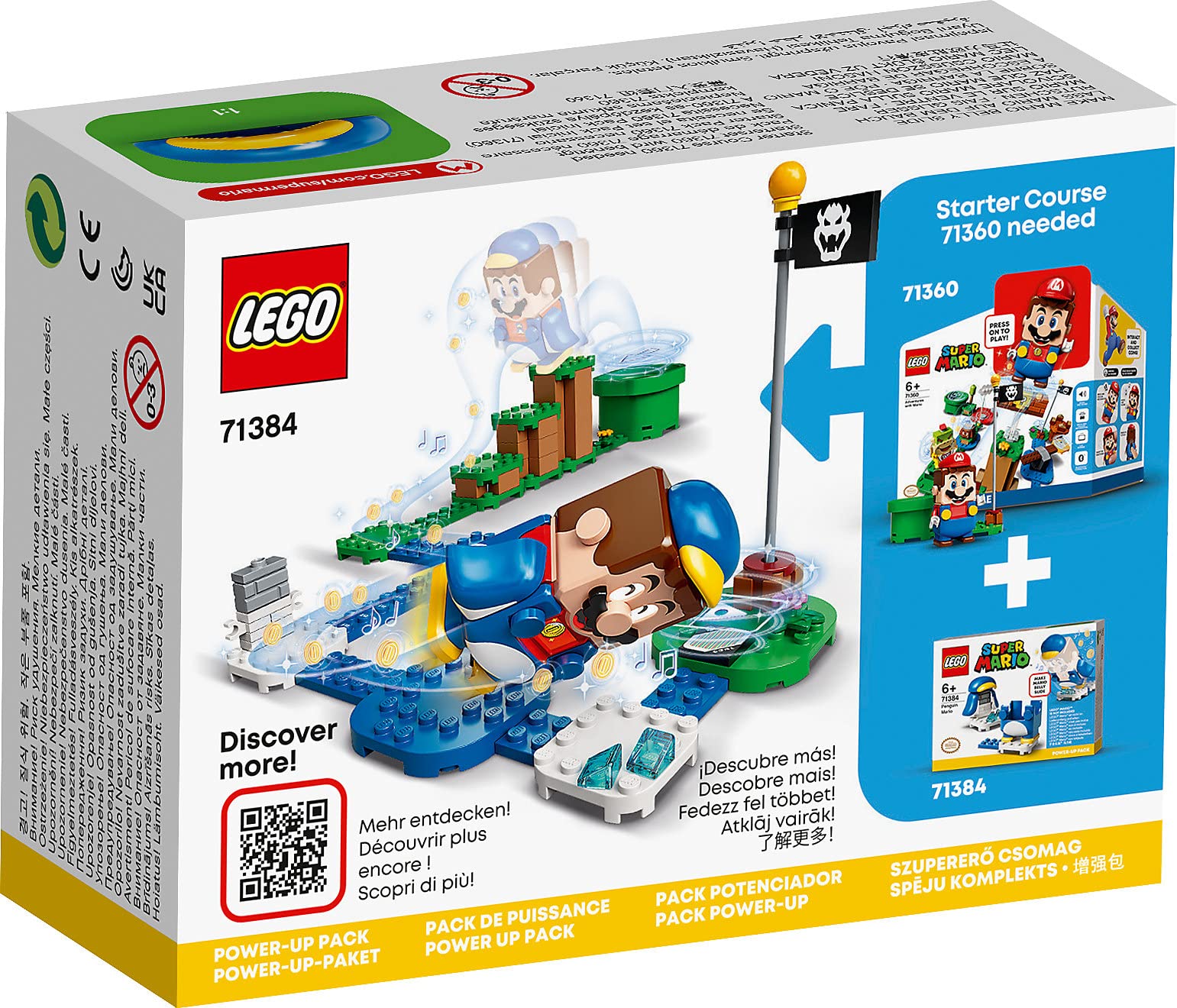 LEGO Super Mario 71384 Penguin Suit Power-Up Pack - Expandable Costume Set for Kids | Fun Interactive Play for Super Mario Fans | Perfect for Birthday Gifts & Creative Building