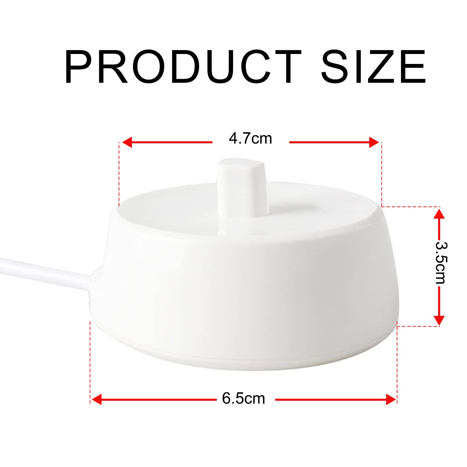 Oral-B Electric Toothbrush USB Charger - Braun Toothbrush Travel Charging Base, Waterproof Inductive Charger Model 3757 | Portable for Home & Travel Use