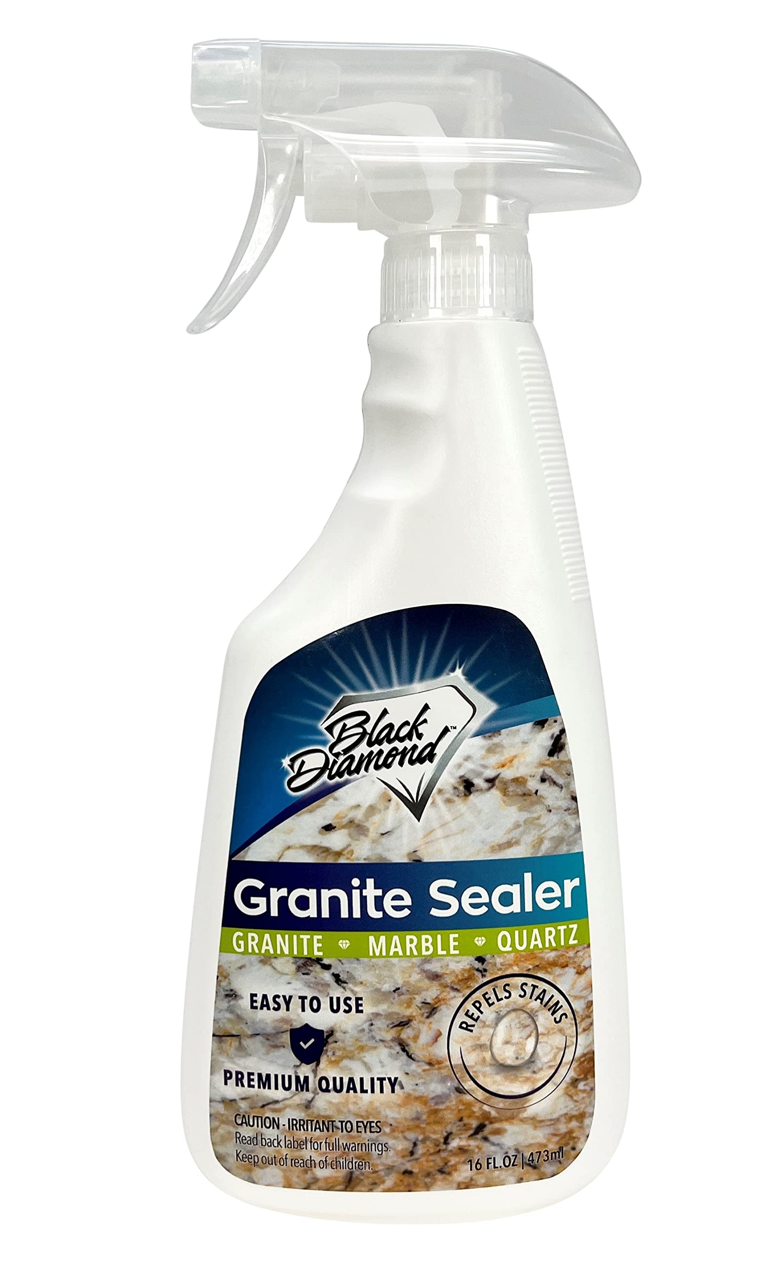 Black Diamond Stoneworks Granite Sealer - Premium Protection for Granite, Marble, Travertine, Limestone & Concrete Countertops | Effective on Grout, Fireplaces & Patios | Ideal for Kitchen Countertops, Bathroom Vanities & Outdoor Stone Surfaces