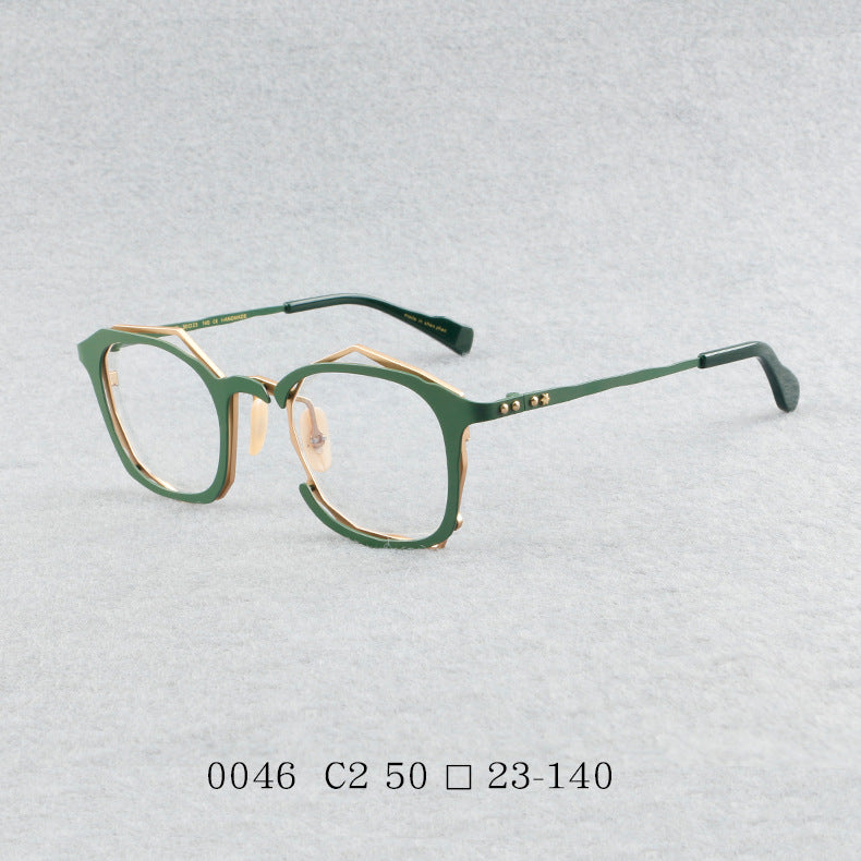 Vintage Pure Titanium Eyeglass Frames - Full Rim Ultra Lightweight Glasses for Men & Women - Classic Retro Style 0046 - Perfect for Reading, Driving & Everyday Wear