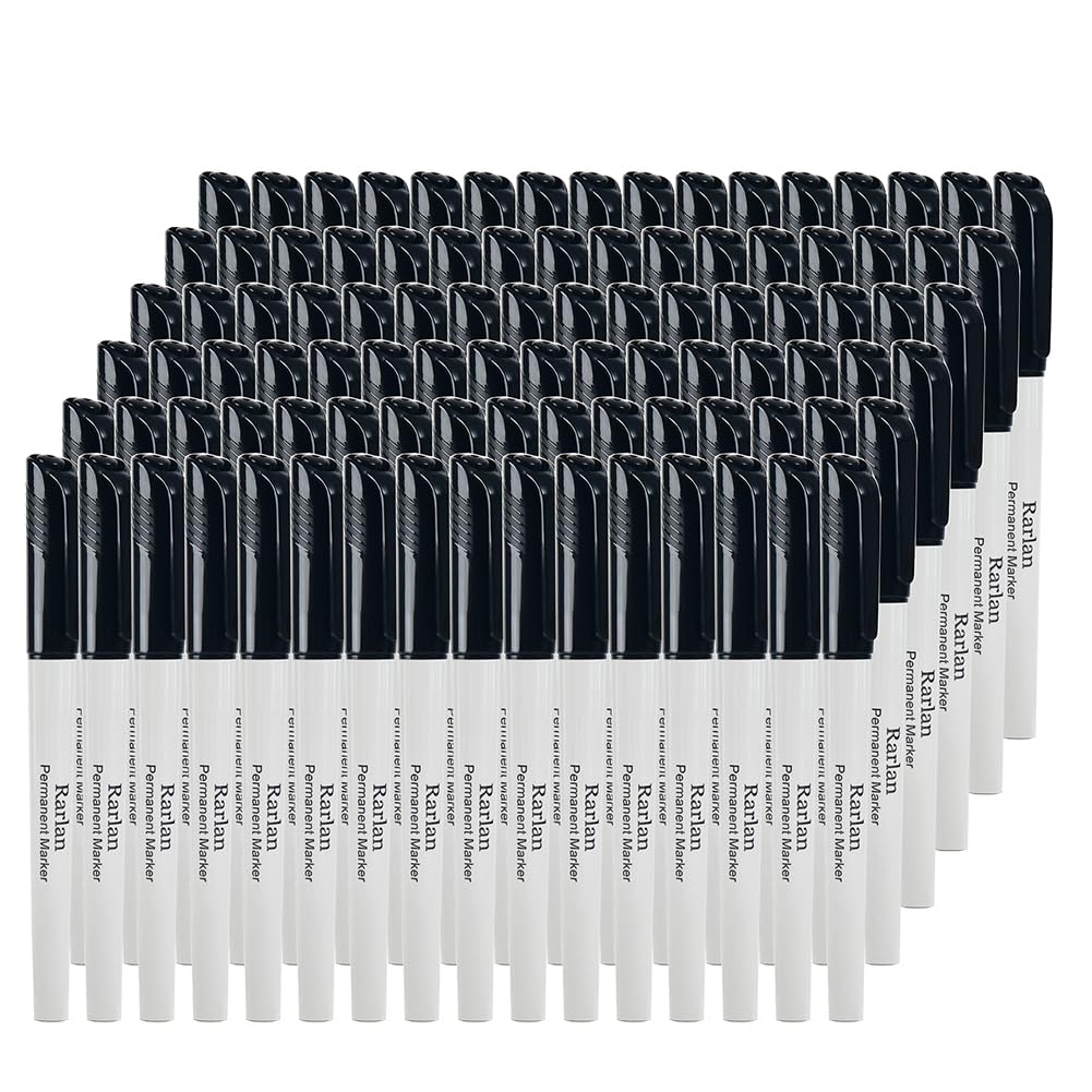 Fine Point Black Permanent Markers Bulk Pack (96 Count) - Ideal for Office & Art