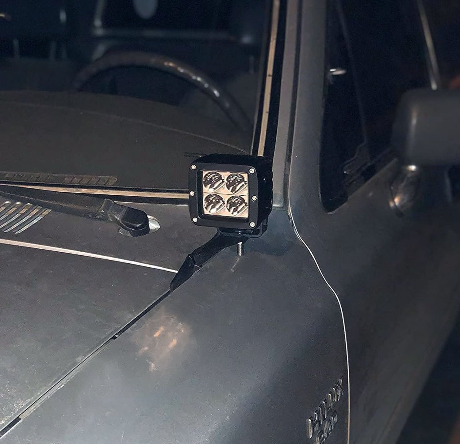 40W LED Ditch Light Kit with Hood Edge Mount Bracket & Relay for Toyota 4Runner (1990-1995) - Off-Road Adventure, Night Driving, Camping Lighting