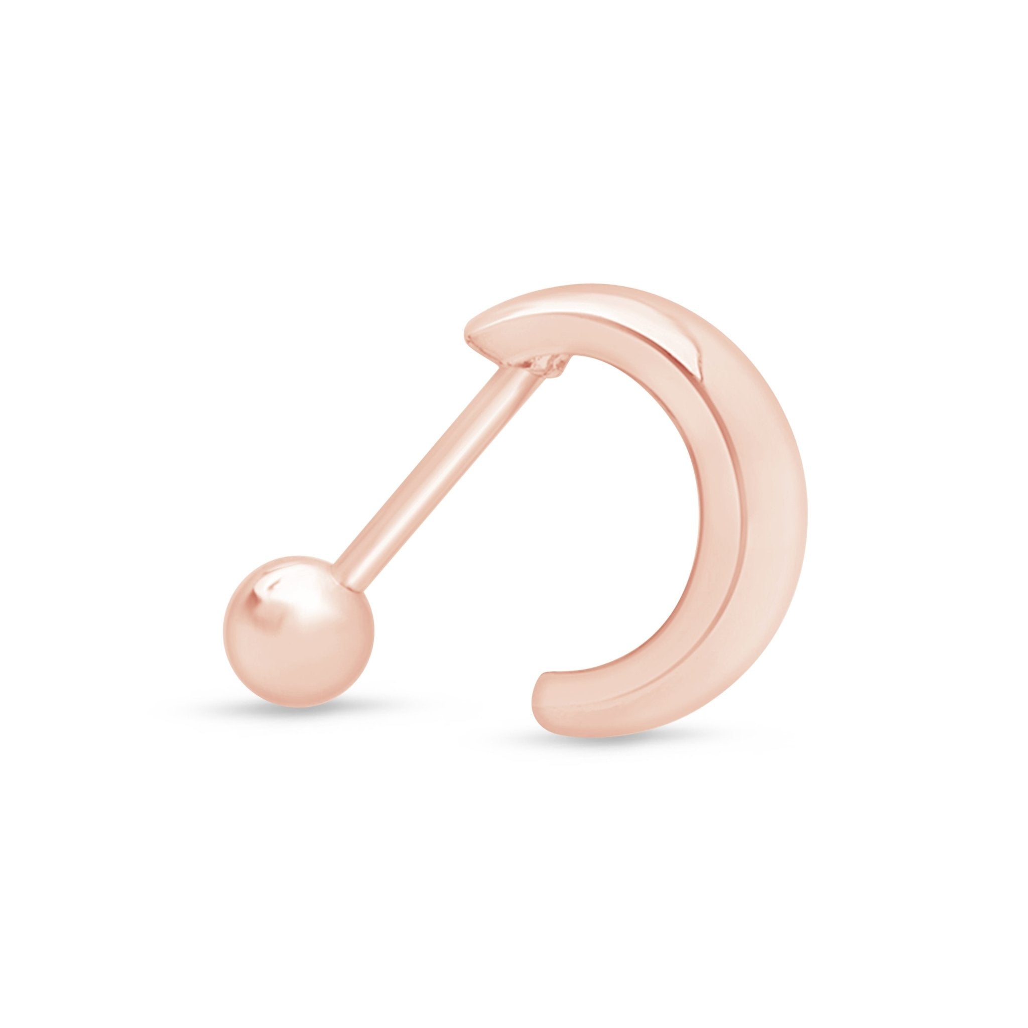 14K Rose Gold Bubble Hoop Illusion Ear Cuff Earrings - Trendy Cartilage Earrings for Women | Perfect for Parties, Weddings & Everyday Wear